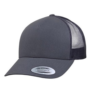 Big charcoal trucker mesh cap made for big heads. 